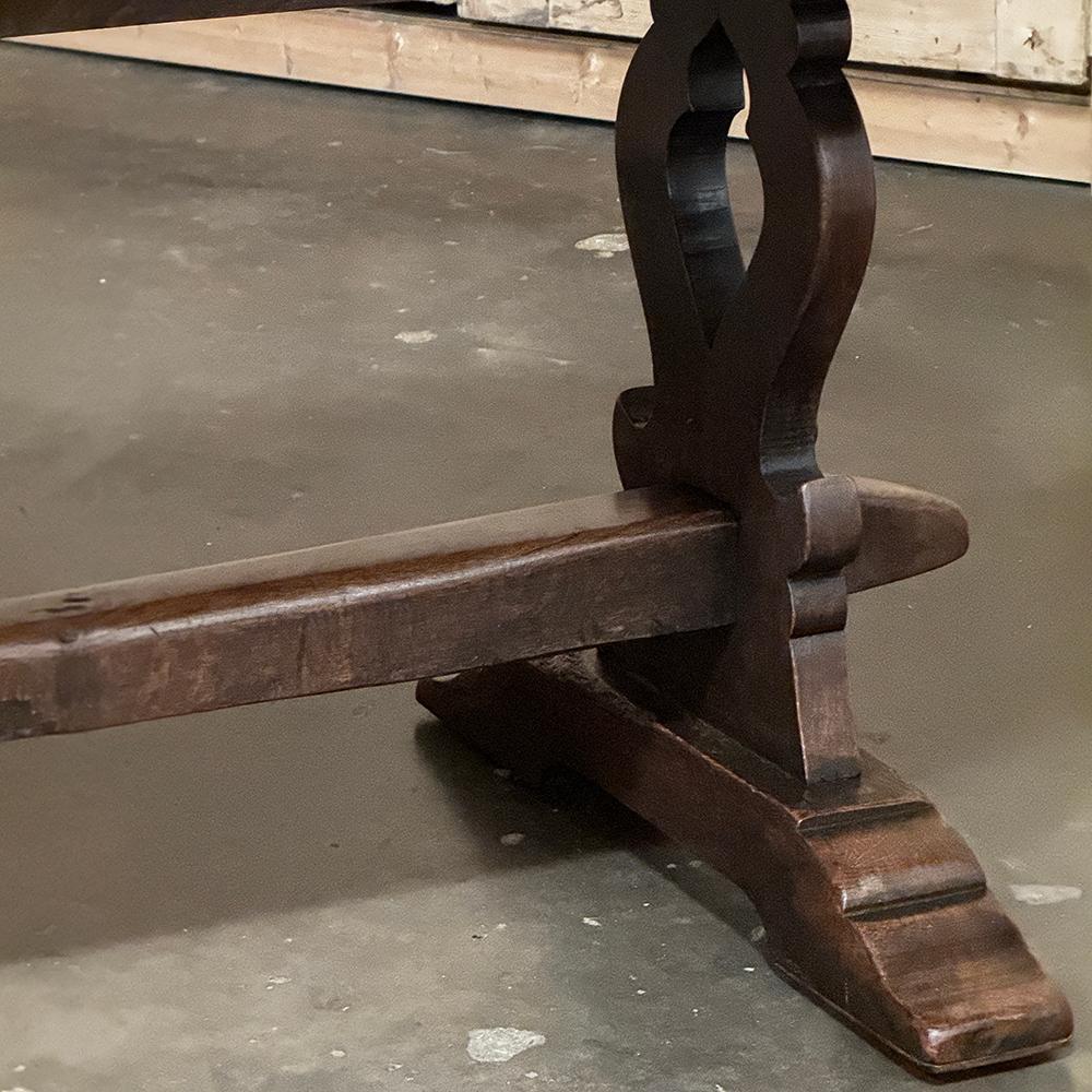 Antique Italian Rustic Style Trestle Table For Sale 12