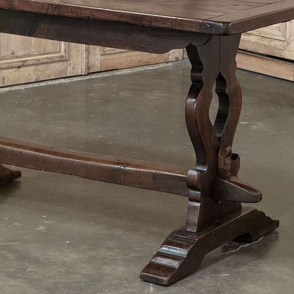 Antique Italian Rustic Style Trestle Table For Sale 13