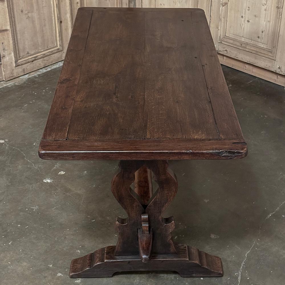 Antique Italian Rustic Style Trestle Table For Sale 1