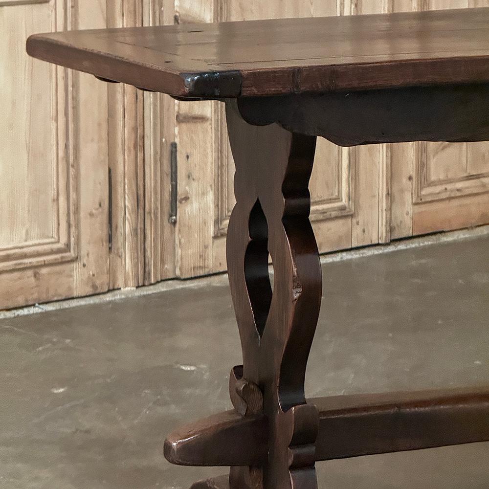 Antique Italian Rustic Style Trestle Table For Sale 2