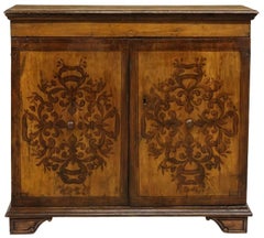 Antique Italian Sacristy Cabinet Vestment Chest Credence Cupboard Early 18thc