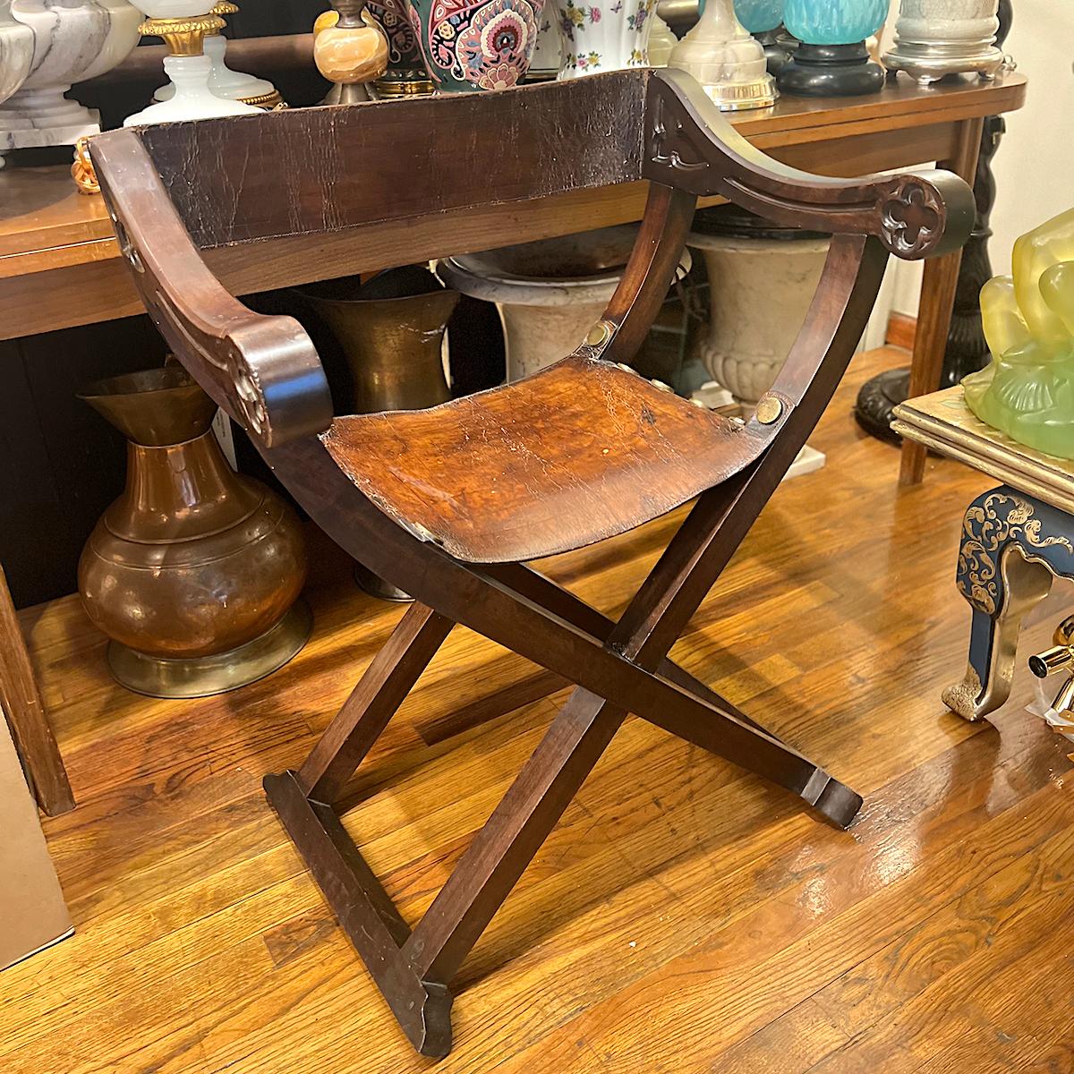 Antique Italian Savonarola Chair For Sale 4