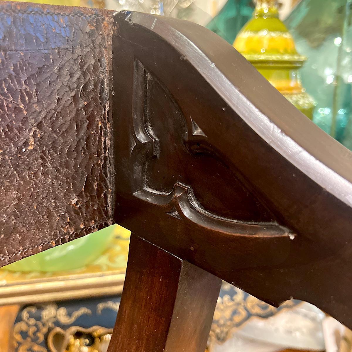 Early 20th Century Antique Italian Savonarola Chair For Sale