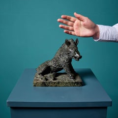 Antique Italian Serpentine Sculpture after the Uffizi Boar