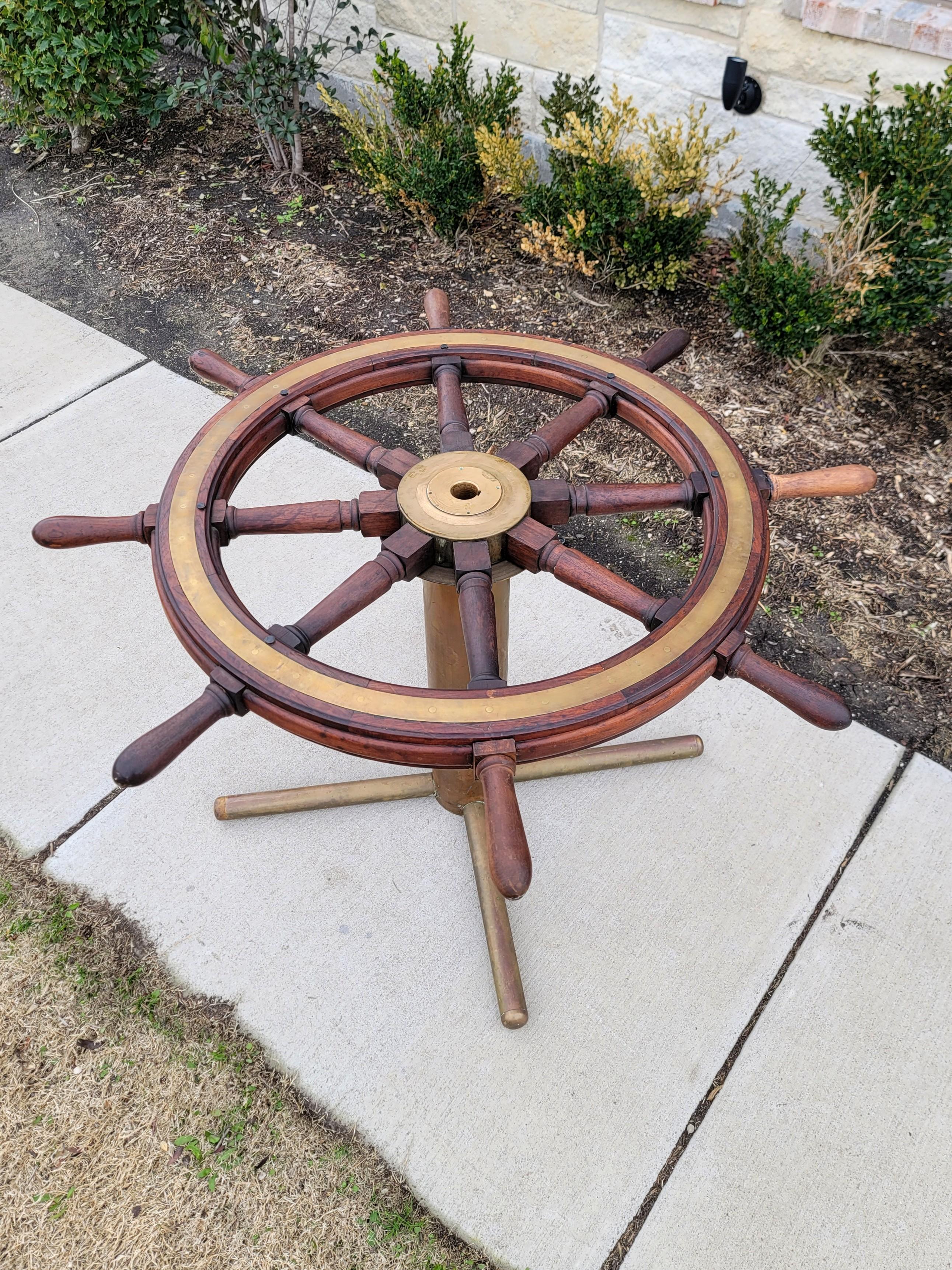Antique Italian Ships Wheel Table, Helm From Giuseppe Verdi 2