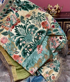Antique Italian Silk Velvet Panel Genoa