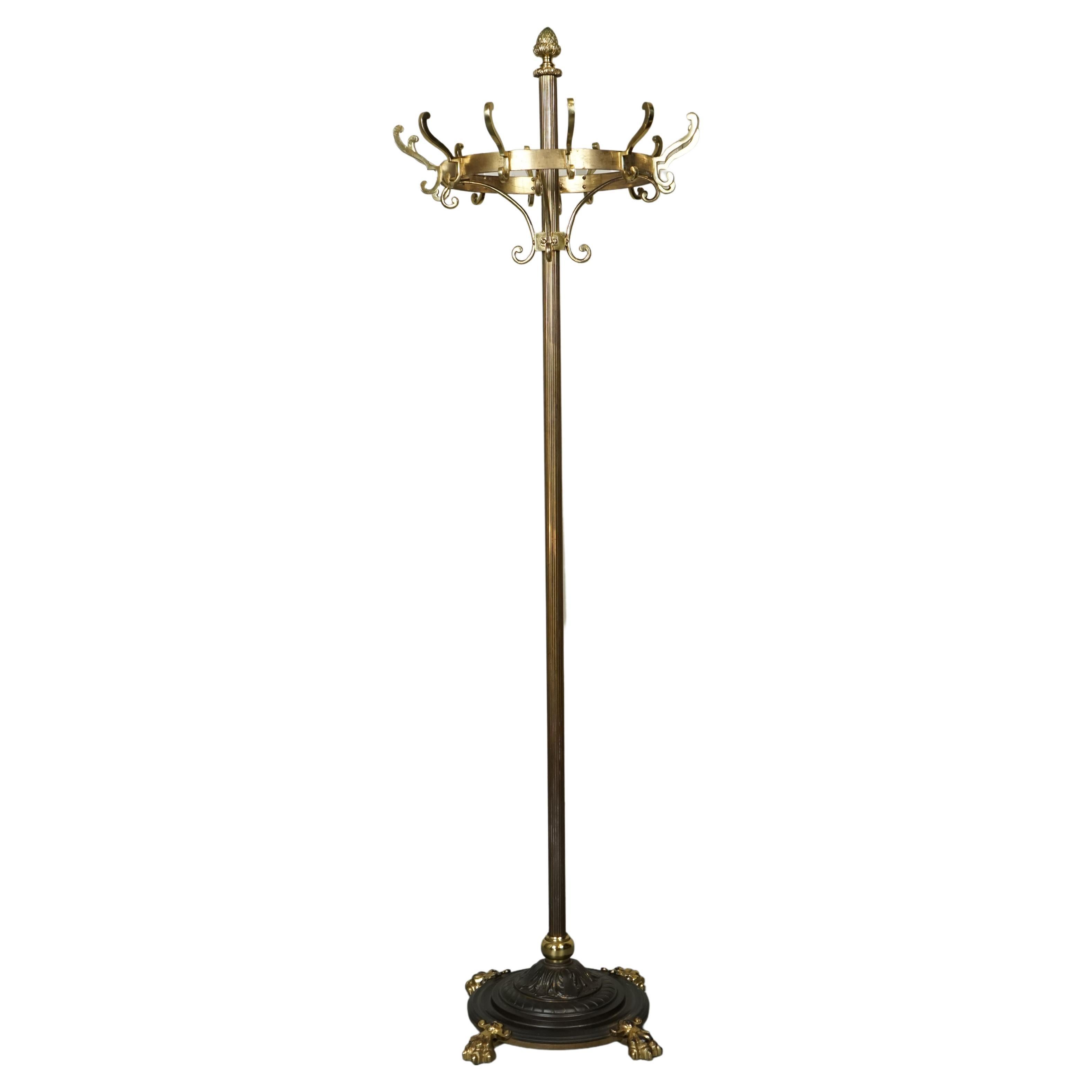 Antique Solid Brass Pullman Train Coat Rack at 1stDibs