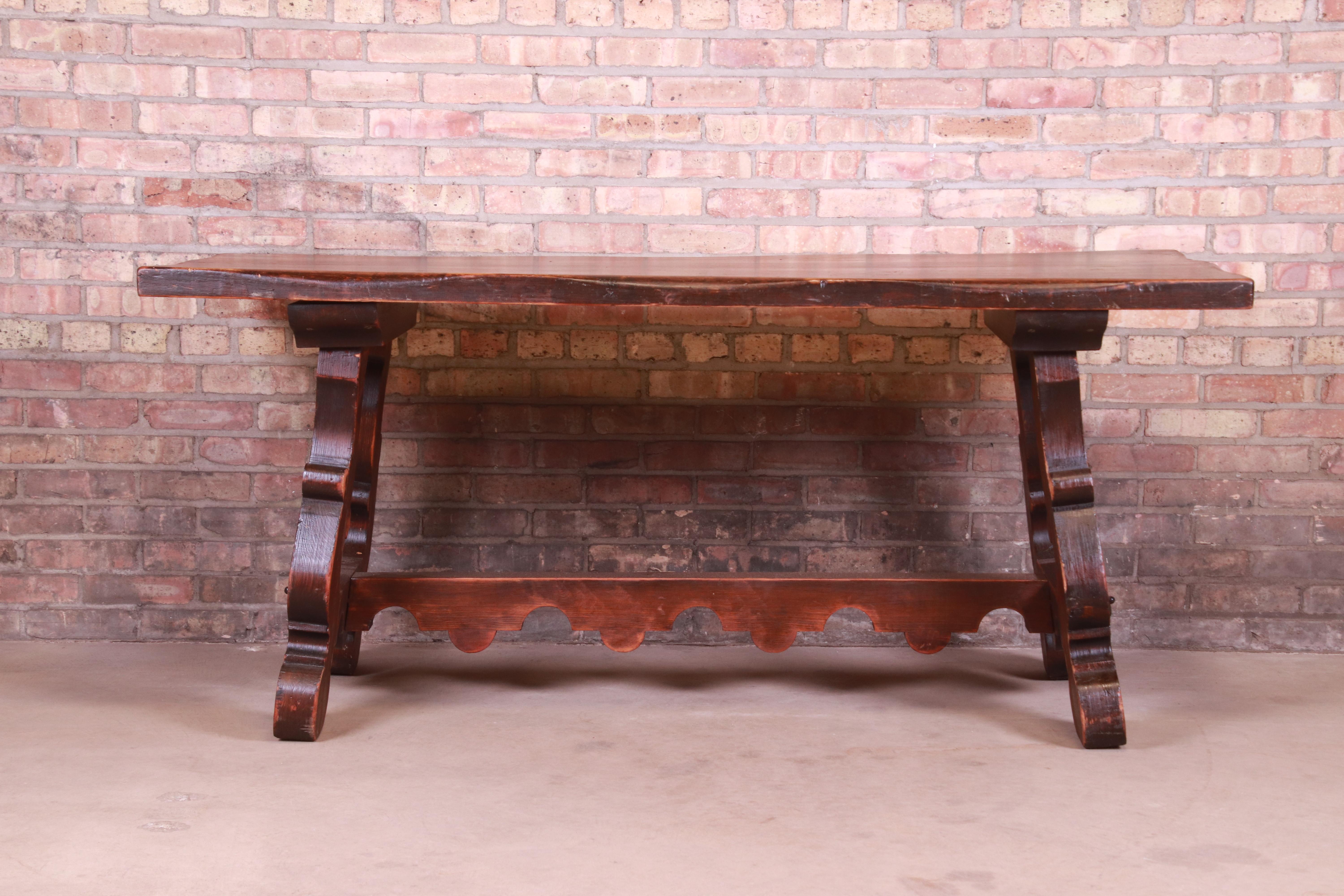 antique oak library table