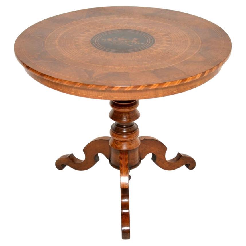 Antique Italian Sorrento Occasional / Dining Table For Sale