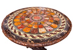 Antique Italian Specimen Marble Center Table