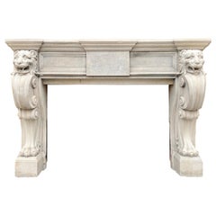 Antique Italian Stone Fireplace Mantel