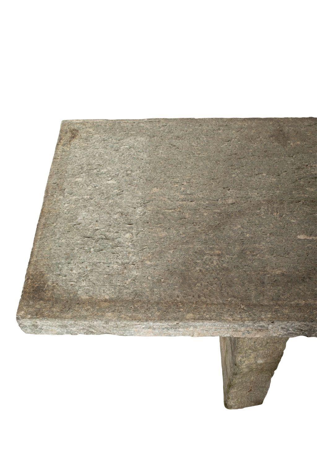 Mesa de piedra italiana antigua Provincial francés