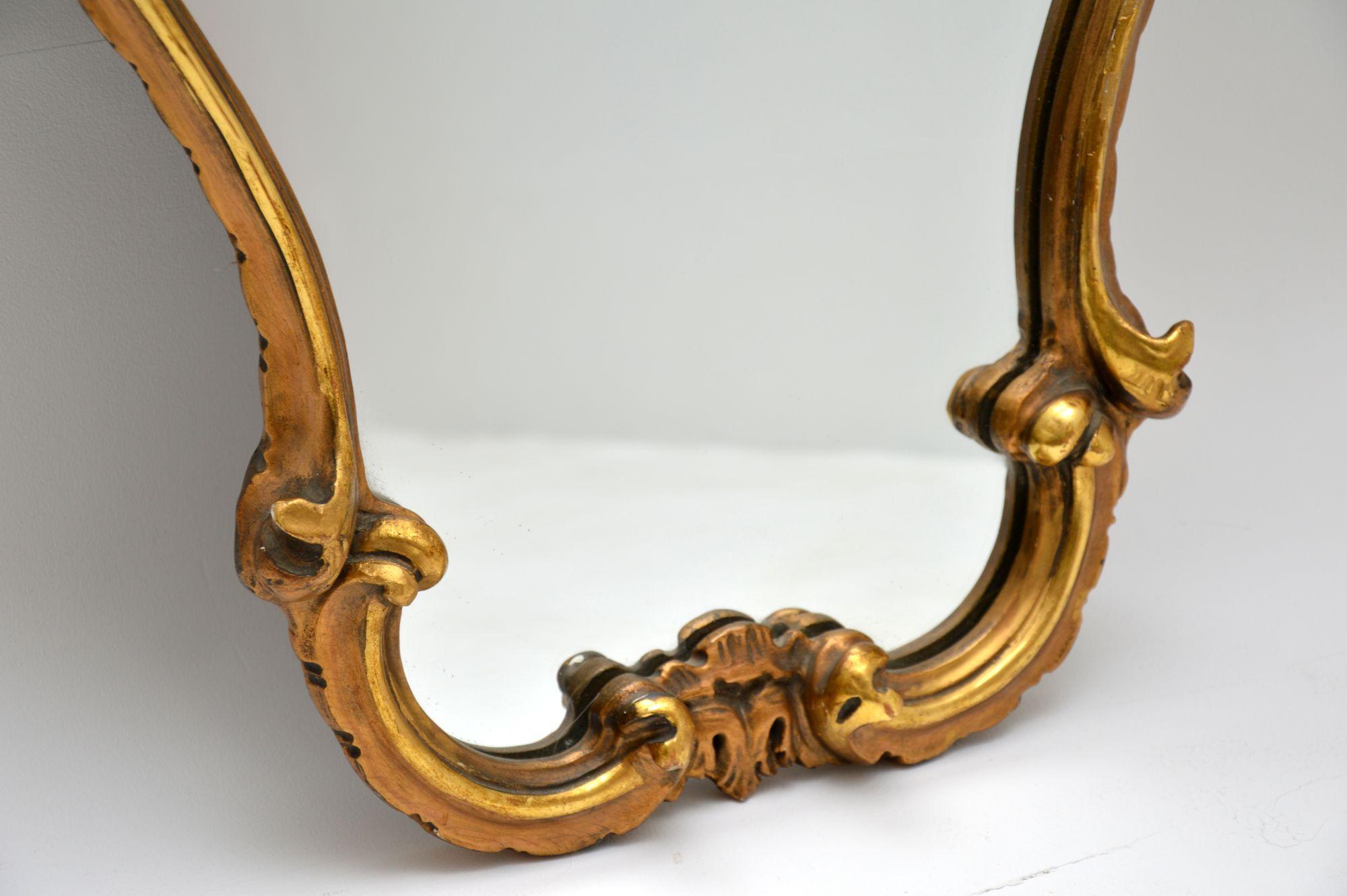 Giltwood Antique Italian Style Gilt Wood Mirror