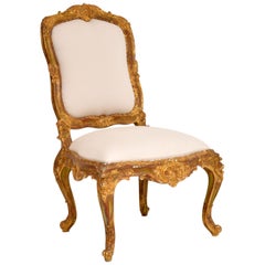 Antique Italian Style Giltwood Side Chair
