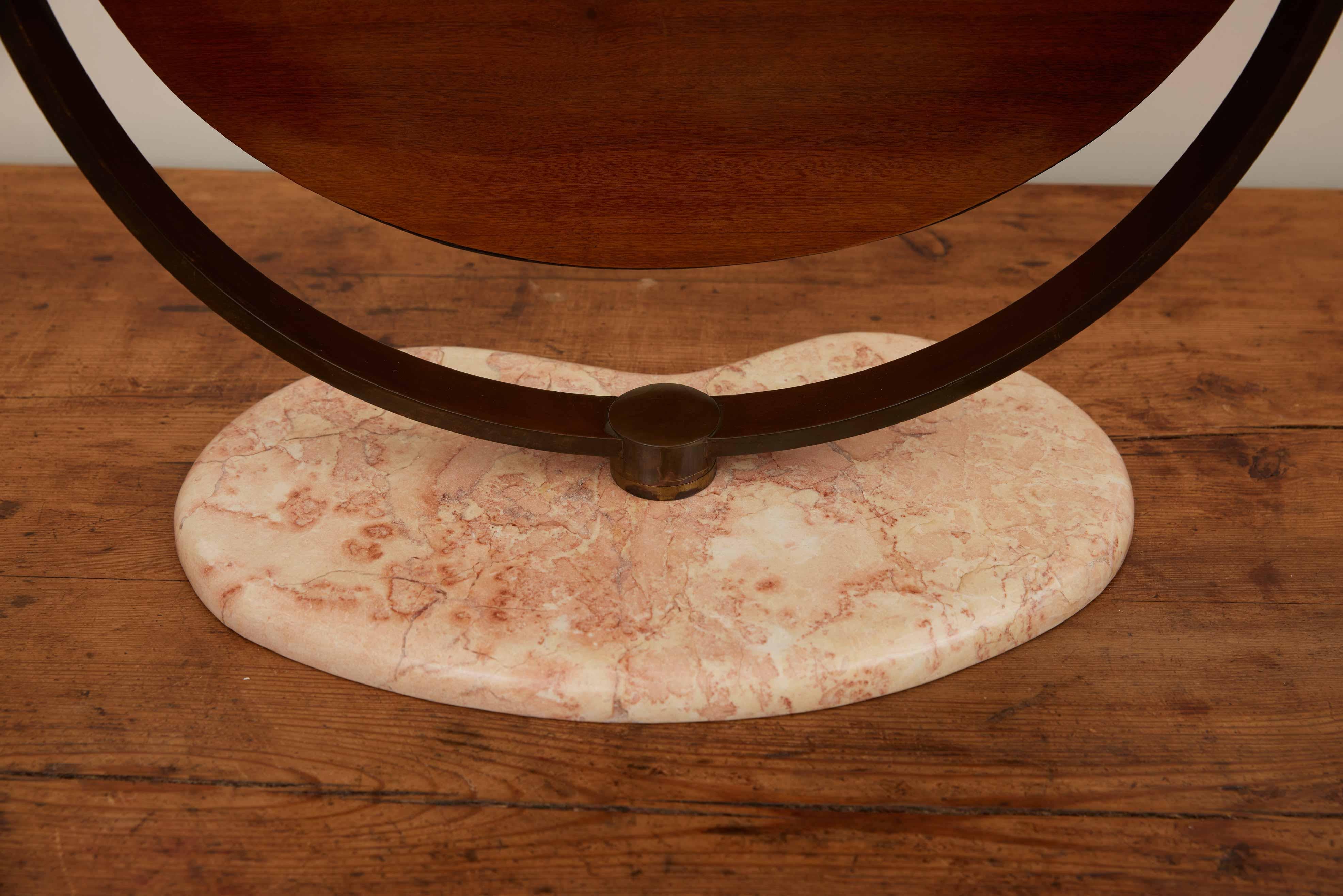 Antiker italienischer Tischspiegel mit Marmorsockel im Angebot 5