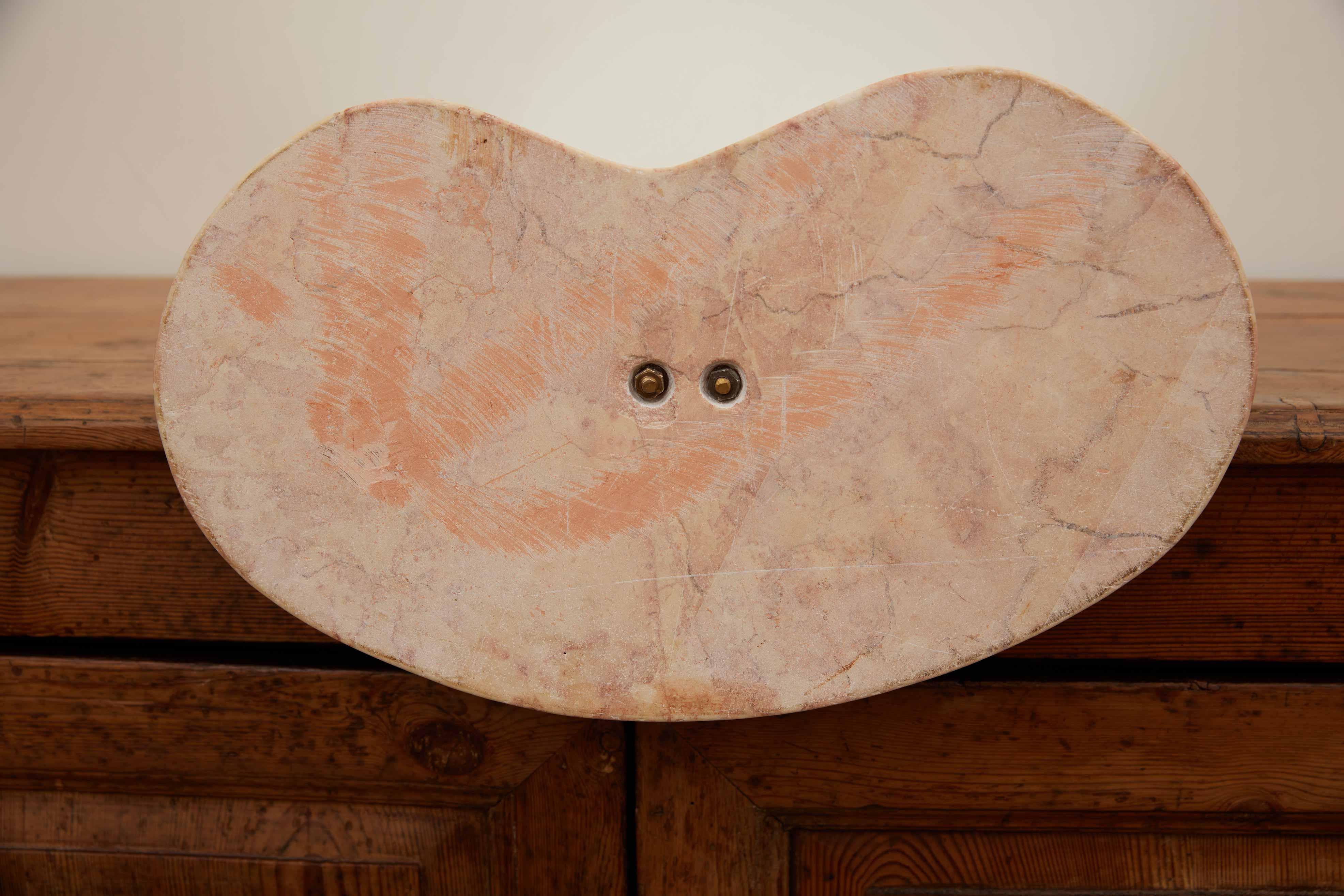 Français Miroir de table italien ancien avec base en marbre en vente