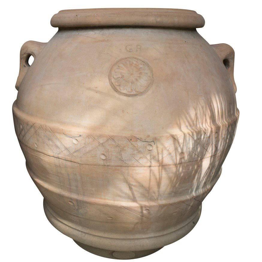 Antique Italian Terracotta Urn from Tuscany For Sale