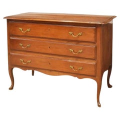 Antique Italian Three-Drawer Fruitwood Commode