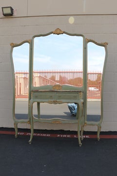 Antique Italian Three-Panels Mirror Vanity