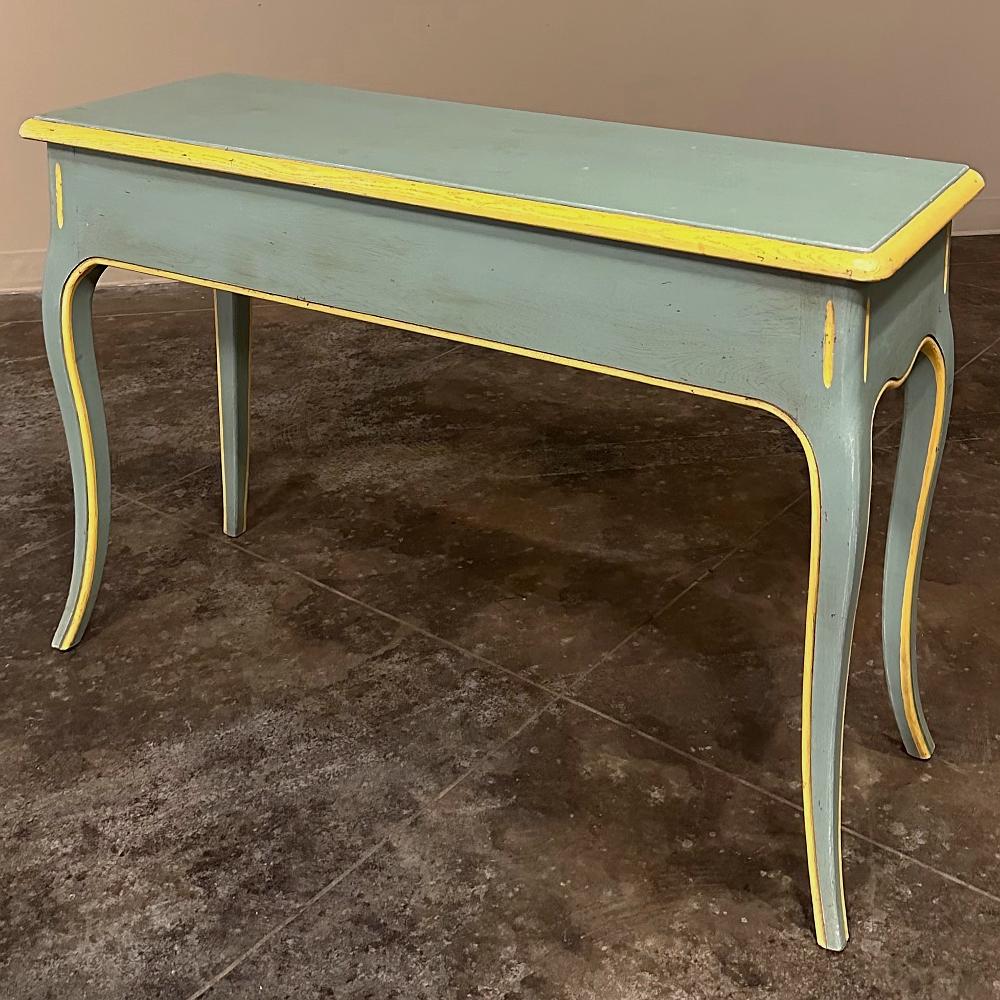 Antique Italian Tuscan Painted Sofa Table ~ Console For Sale 9