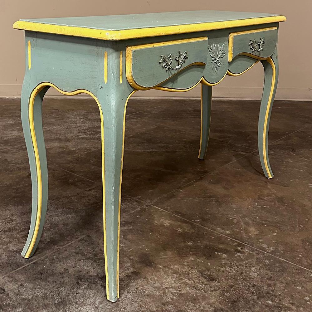 Louis XV Antique Italian Tuscan Painted Sofa Table ~ Console For Sale