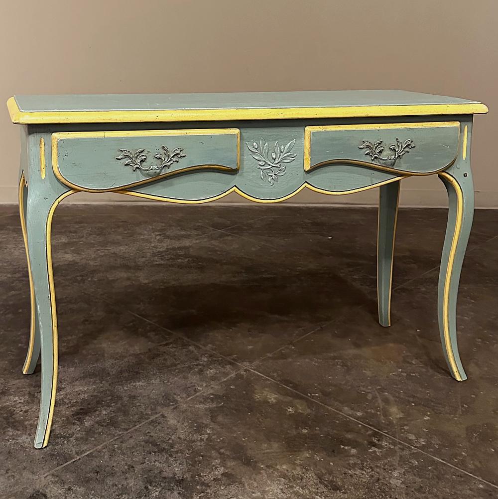Antique Italian Tuscan Painted Sofa Table ~ Console In Good Condition For Sale In Dallas, TX