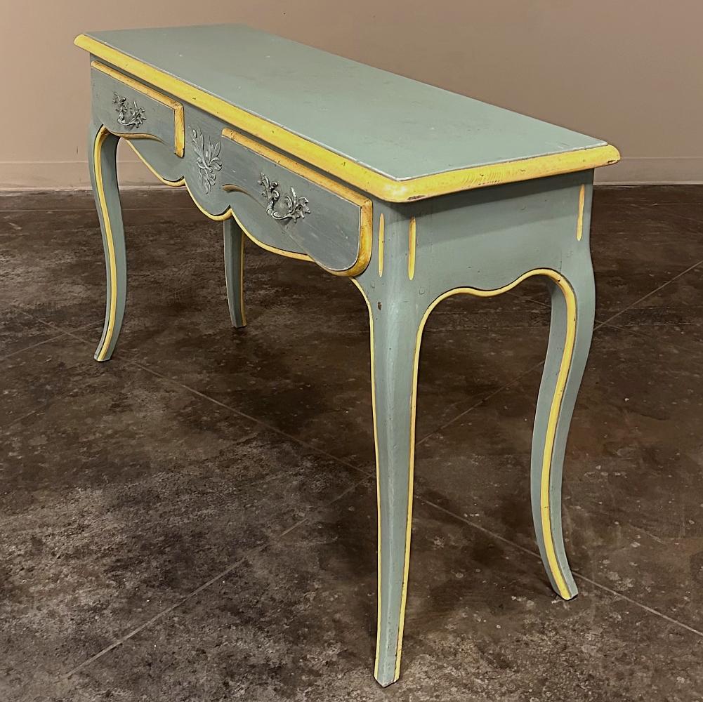 Fruitwood Antique Italian Tuscan Painted Sofa Table ~ Console For Sale