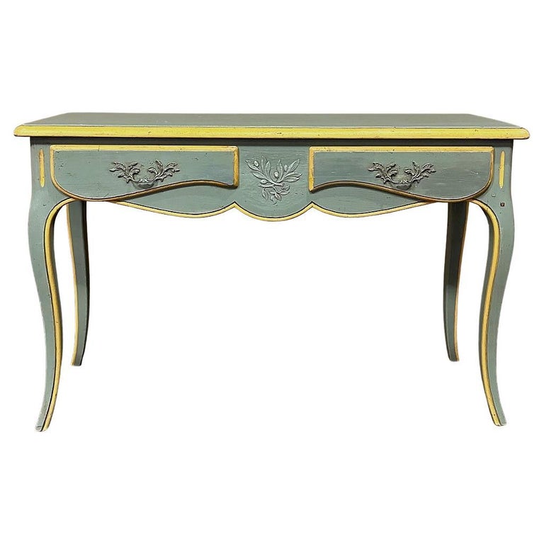 Antique Italian Tuscan Painted Sofa Table Console For Sale at 1stDibs