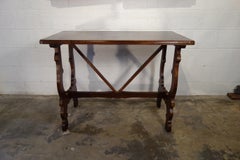 Antique Italian Tuscan Renaissance Refectory Style Hand Crafted Oak Farm Table