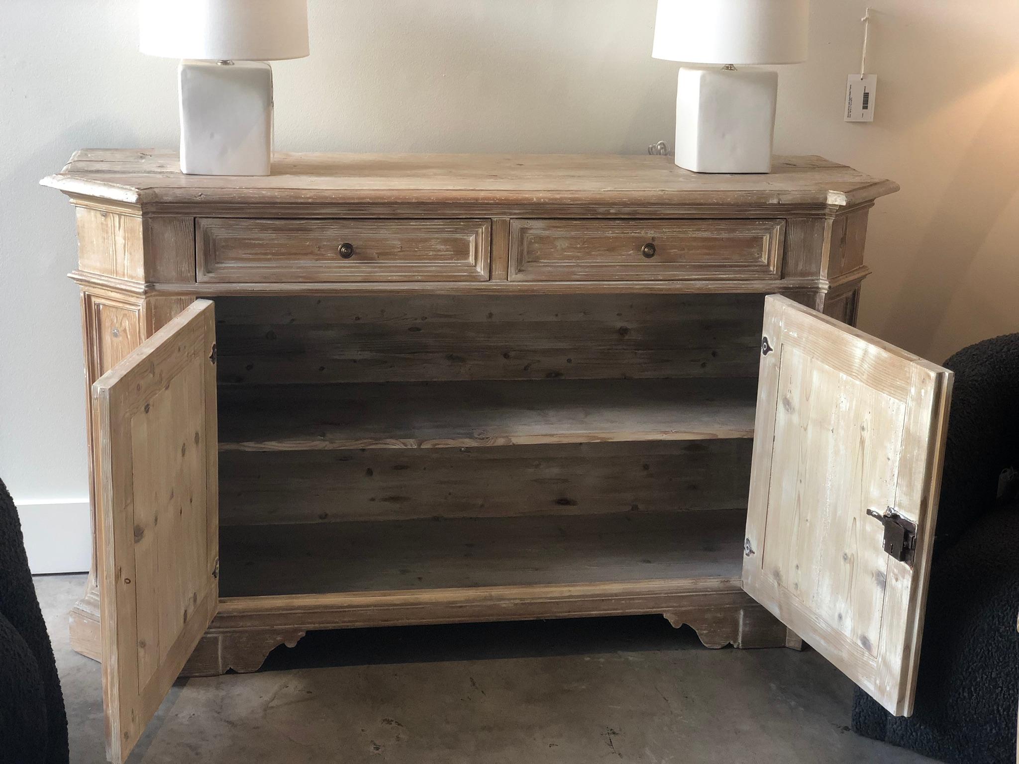 19th Century Antique Italian Two-Drawer Buffet