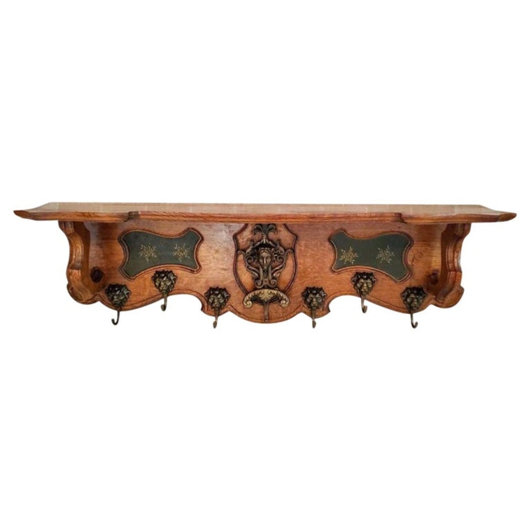 Antique Italian VCR BREV Country Rustic Wall Hanging Rack at 1stDibs