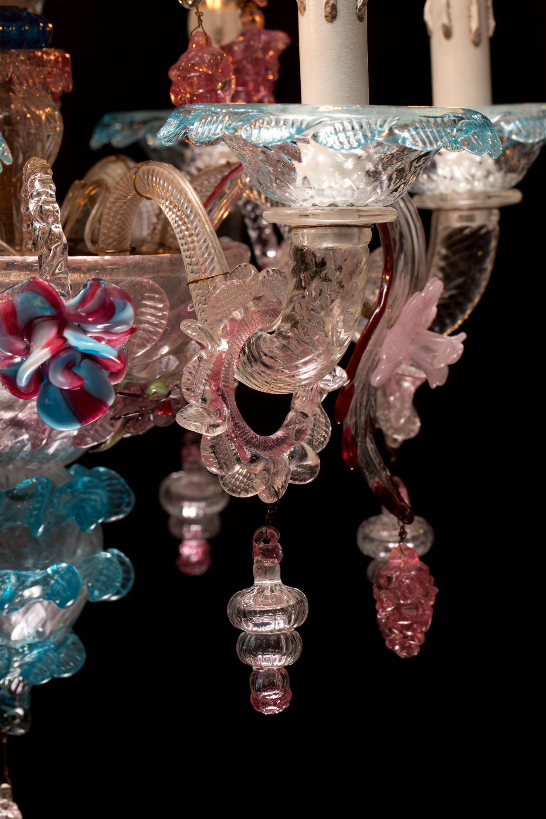 vintage italian murano glass chandelier