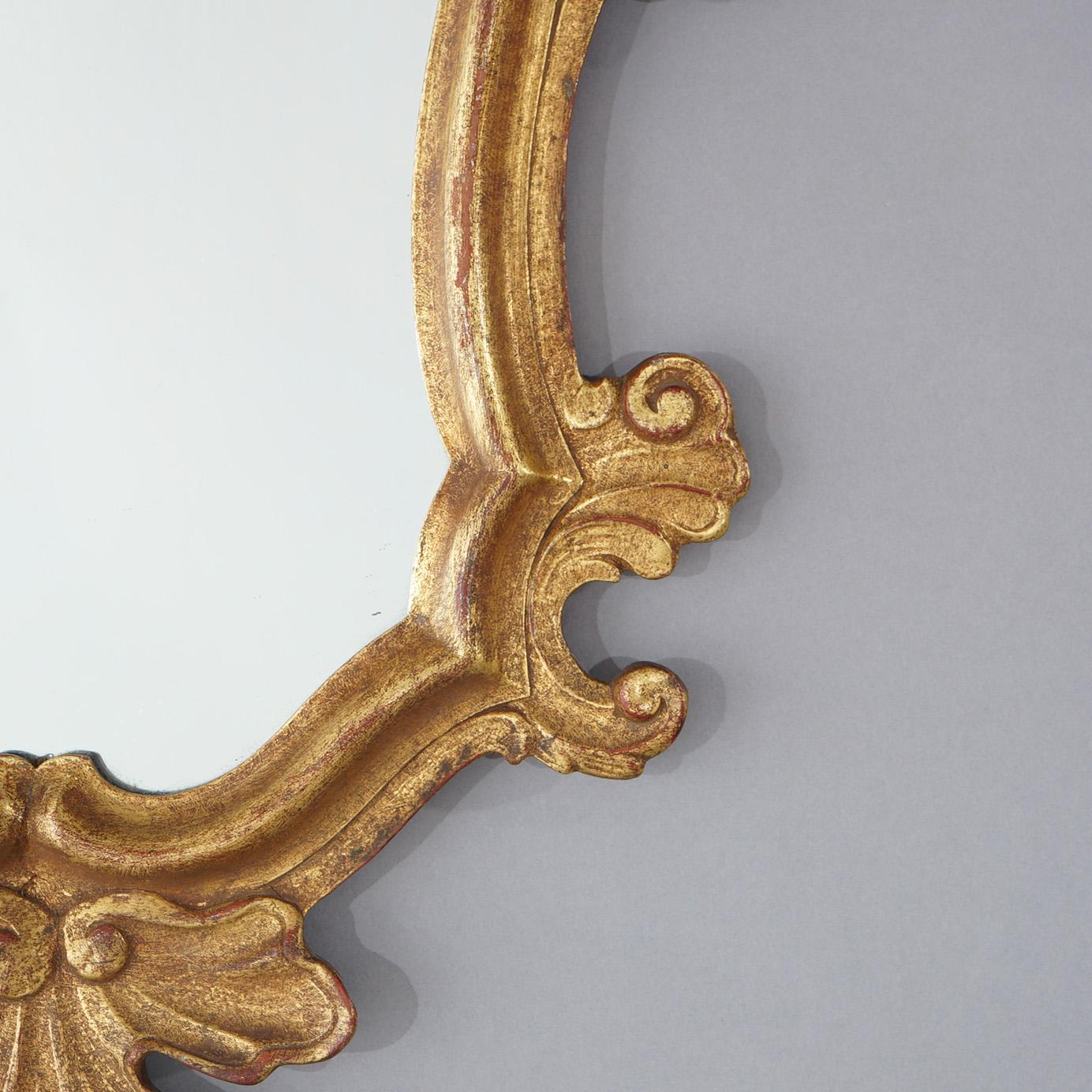 Antique Italian Venetian Gold Giltwood Wall Mirror Circa 1920 For Sale 3