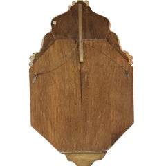 Antique Venetian Murano Glass Wall Mirror, Beveled Octagonal, 1940s