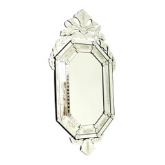 Antique miroir en verre vénitien italien de Murano