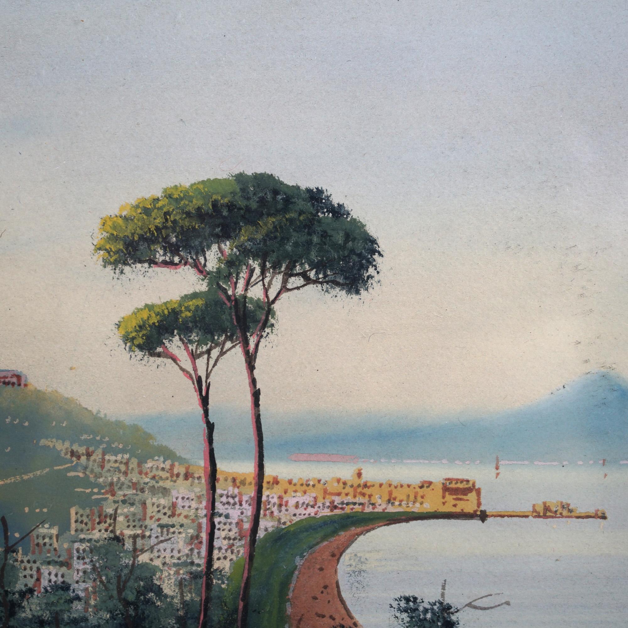 Antico paesaggio costiero veneziano ad acquerello firmato da Bring, incorniciato, C1912

Misure - 12,5 