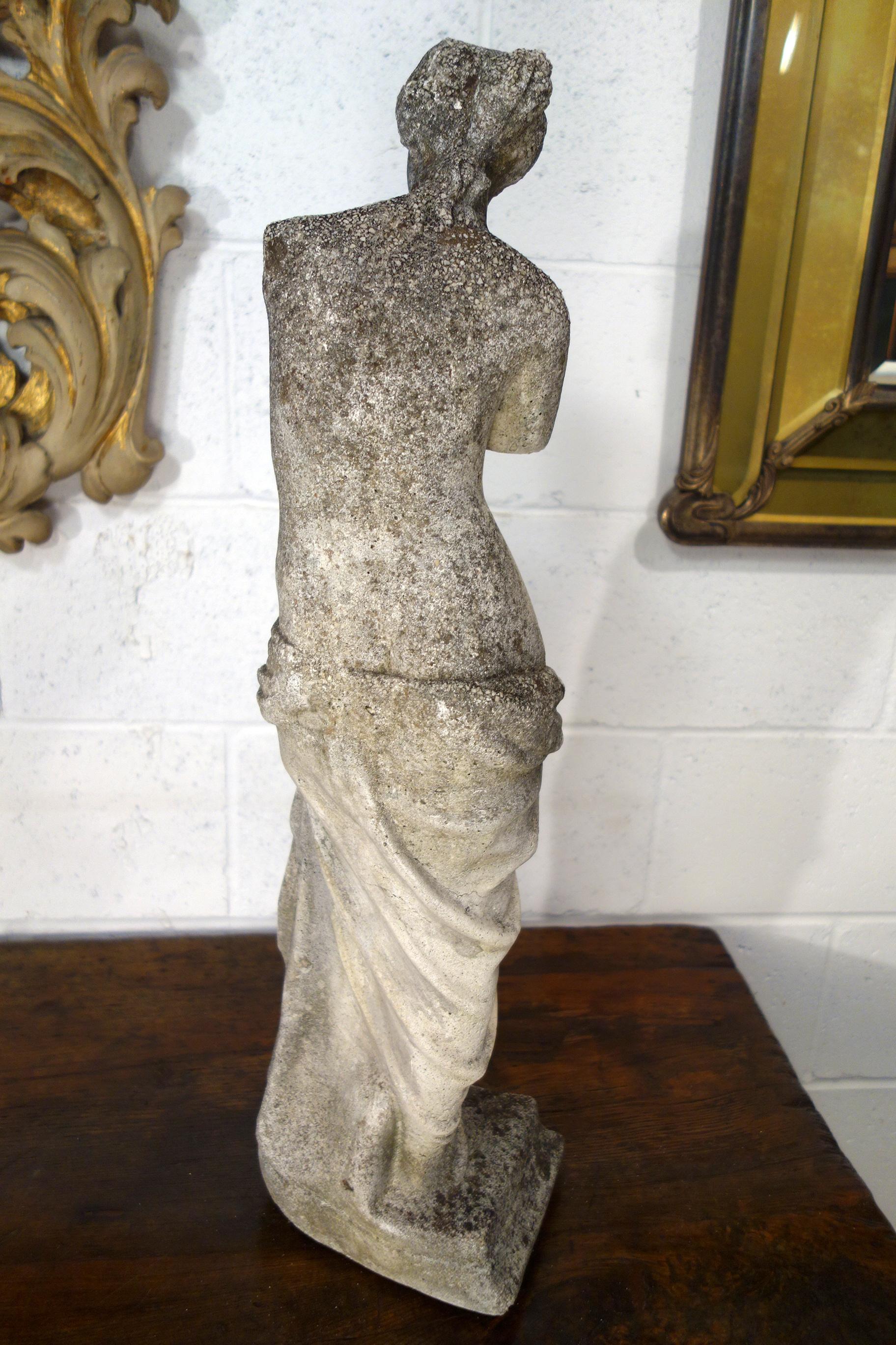 Antique Italian Venus de Milo Grisaglia Stone Statuary from Lake Como circa 1890 8
