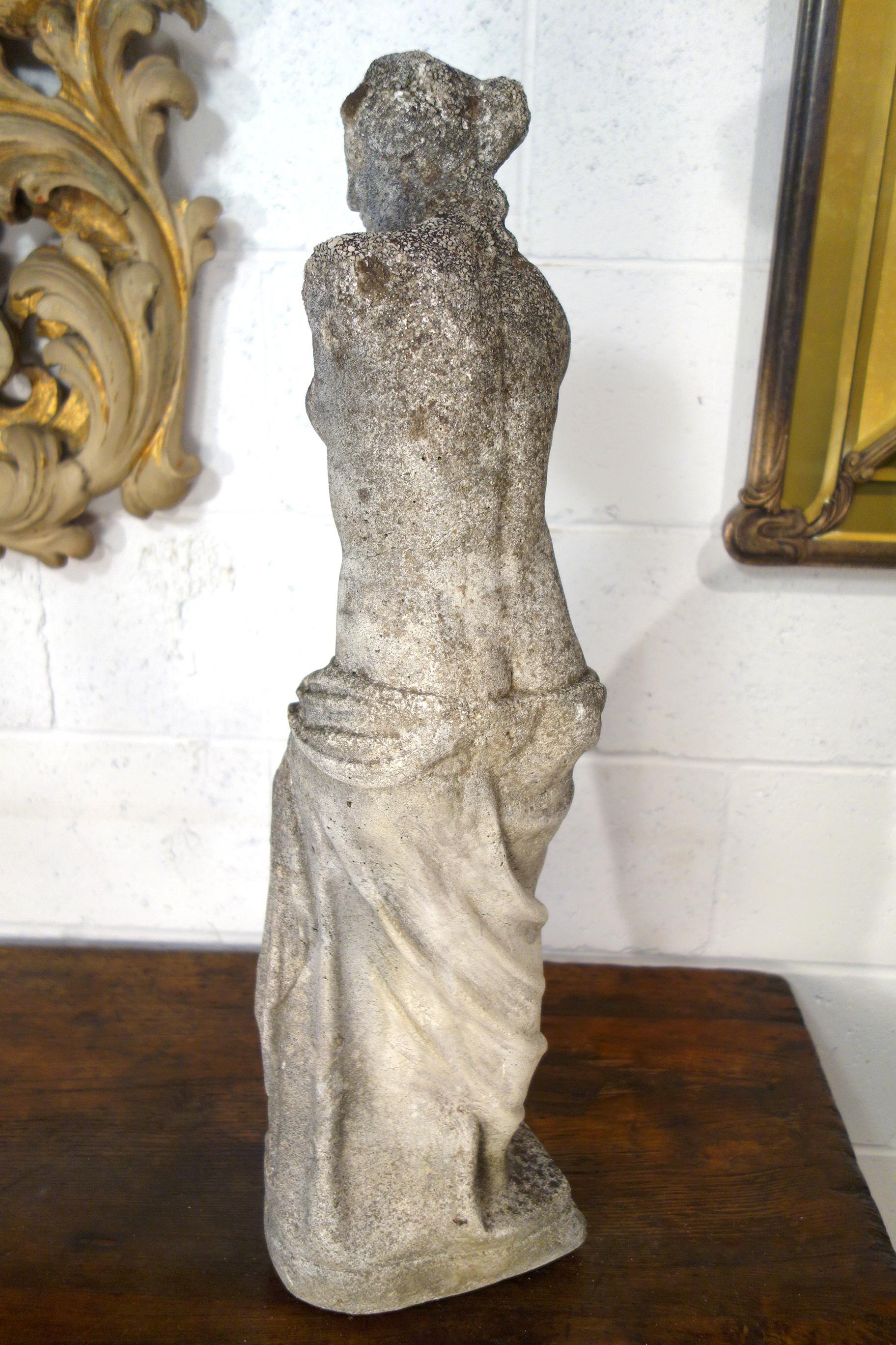 Antique Italian Venus de Milo Grisaglia Stone Statuary from Lake Como circa 1890 9