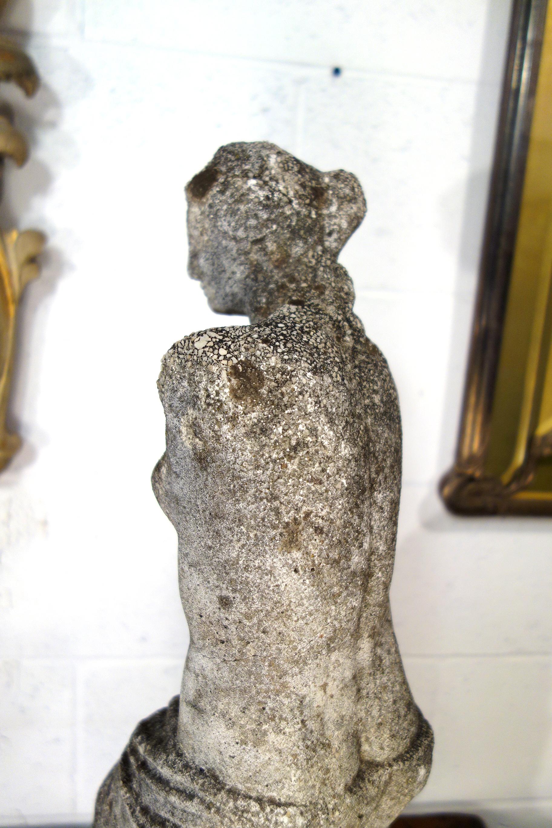 Antique Italian Venus de Milo Grisaglia Stone Statuary from Lake Como circa 1890 10