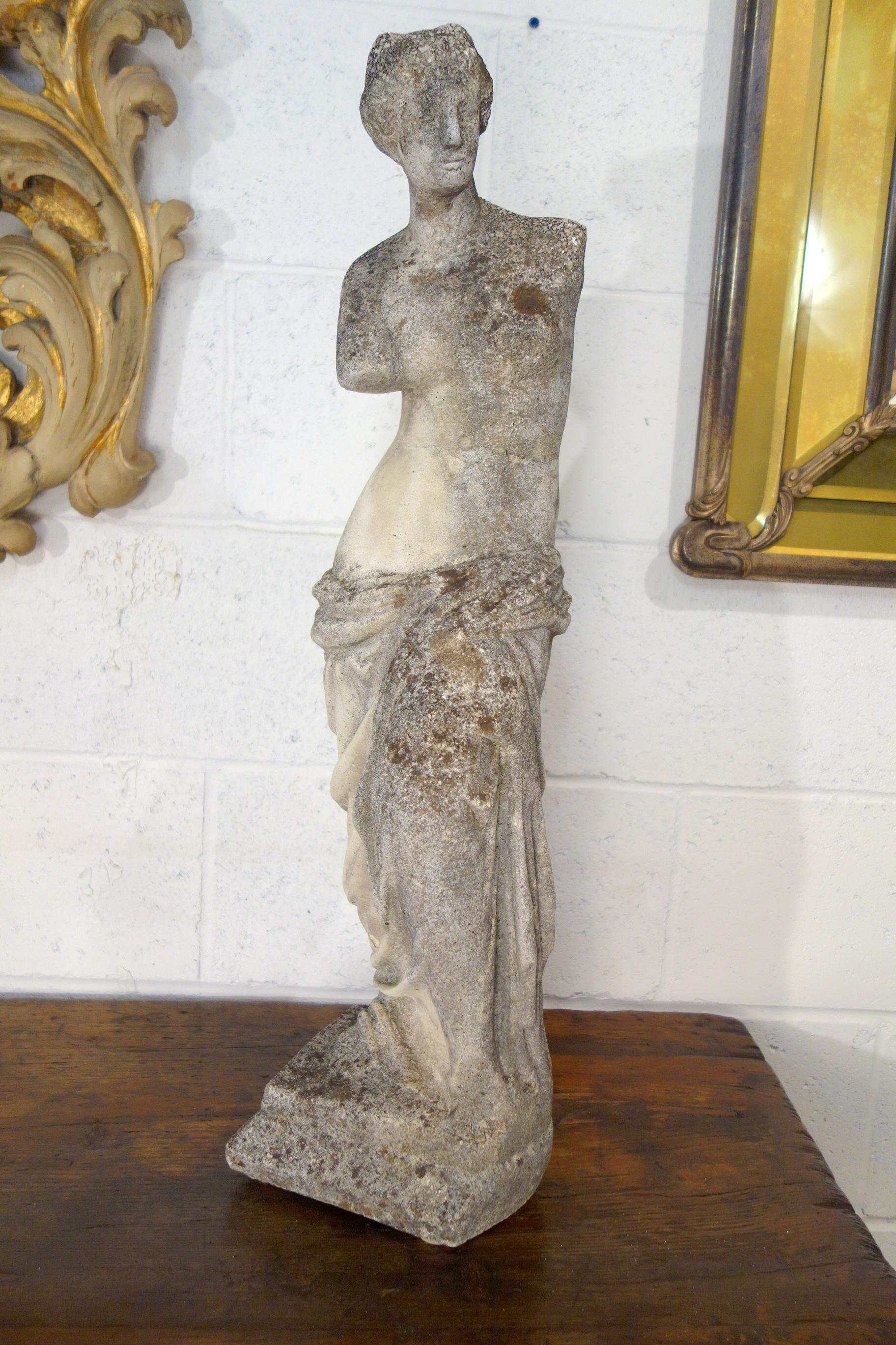 Classic Roman statuary version of Venus, Goddess of Love & Victory. Composed of 