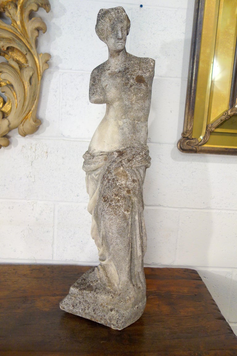 Antique Italian Venus de Milo Grisaglia Stone Statuary from Lake Como