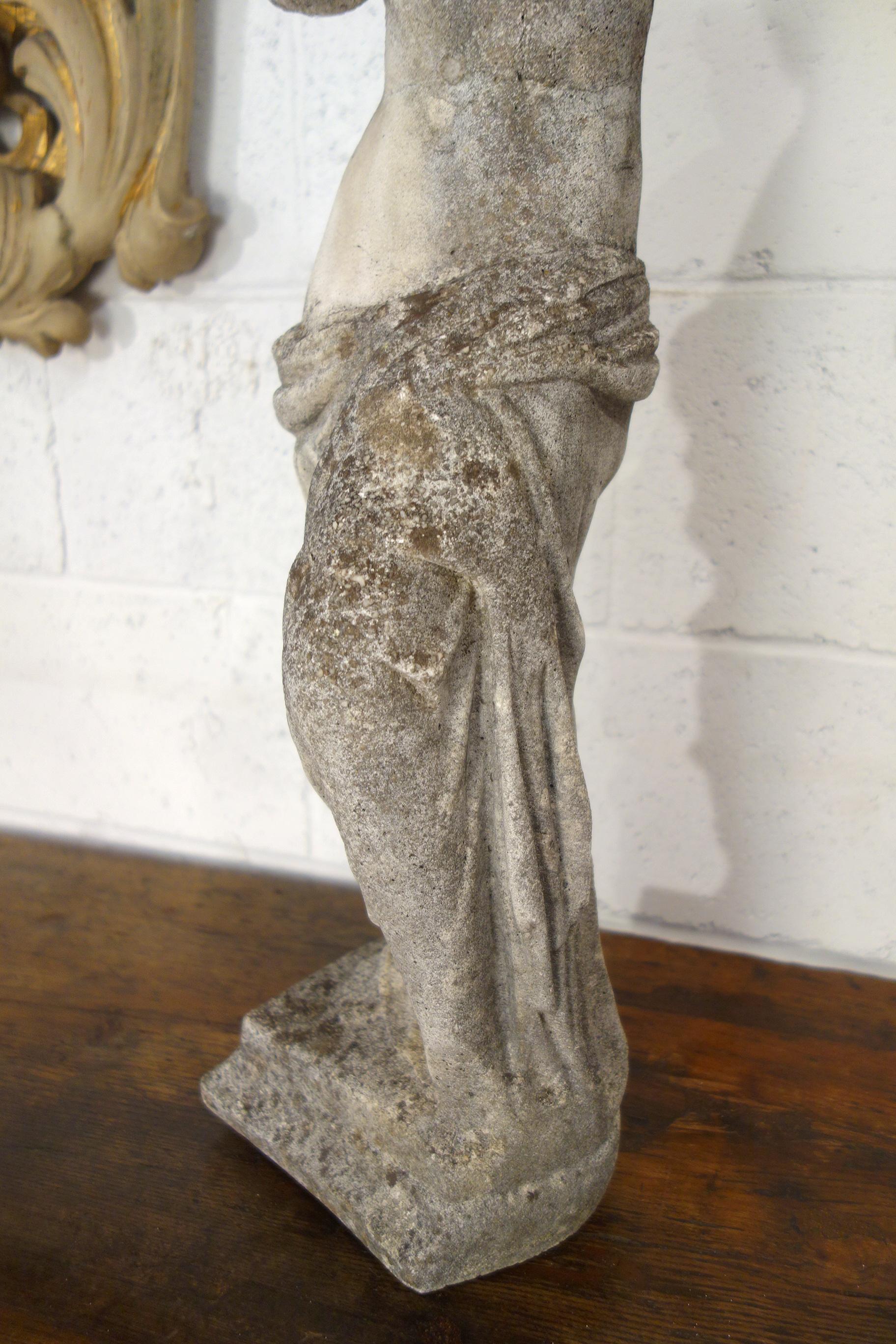 Cast Antique Italian Venus de Milo Grisaglia Stone Statuary from Lake Como circa 1890