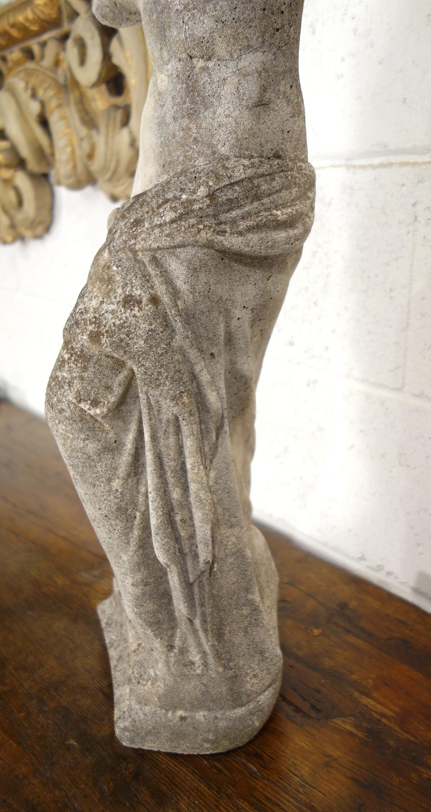 Antique Italian Venus de Milo Grisaglia Stone Statuary from Lake Como circa 1890 In Good Condition In Encinitas, CA