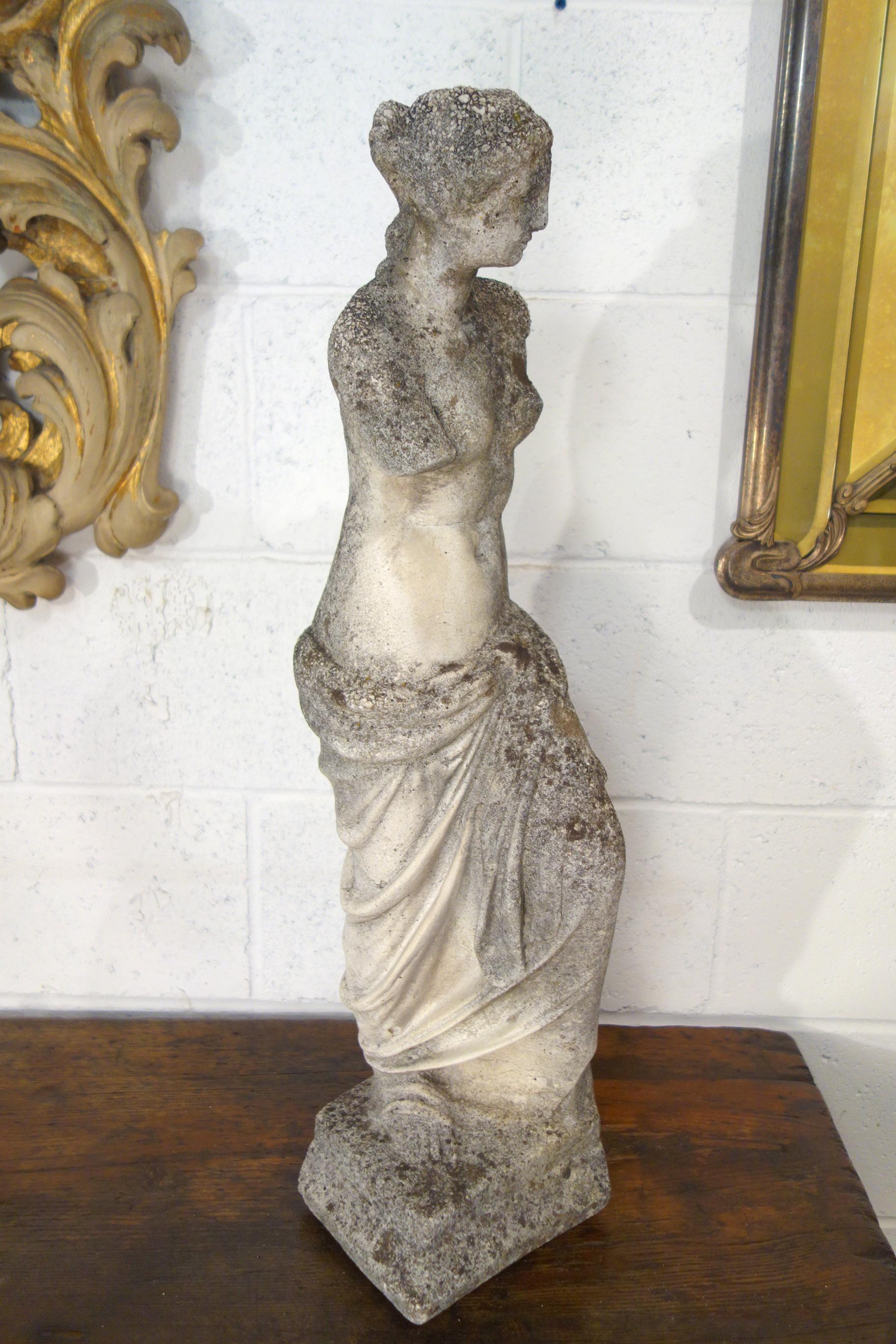 Antique Italian Venus de Milo Grisaglia Stone Statuary from Lake Como circa 1890 2