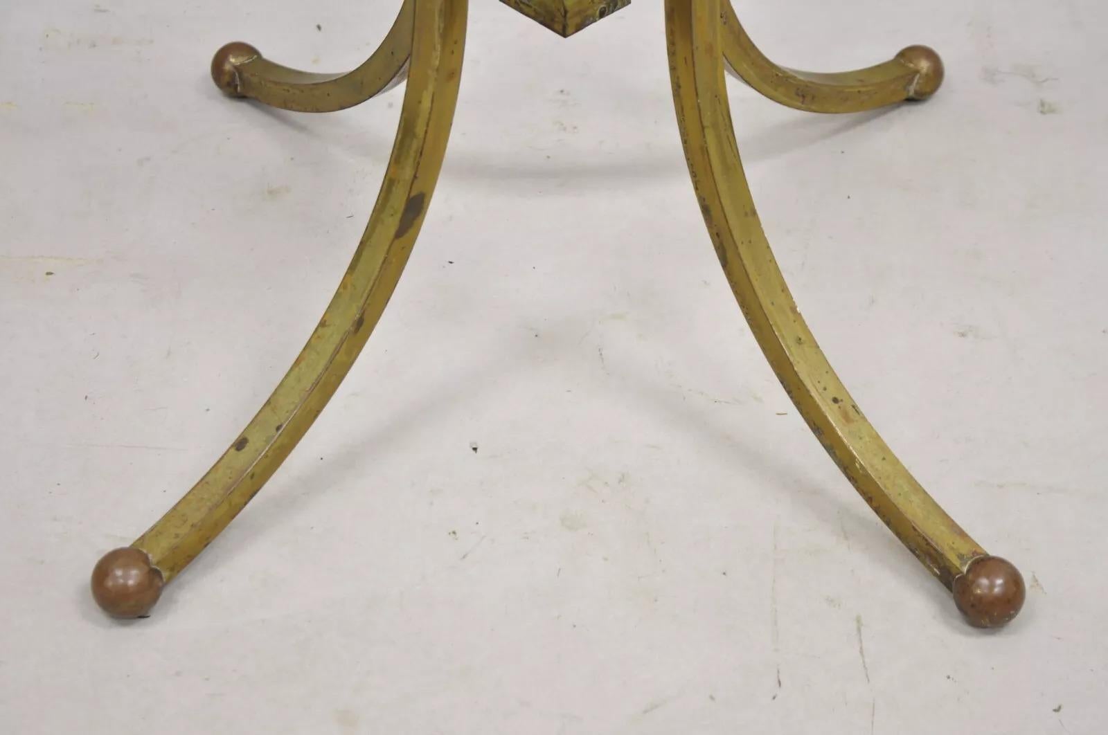 Antique Italian Victorian Modernist Brass Spiral Coat Tree Stand 3