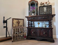 Antique Italian Vineyard Iron Wine Bottle Corker Industrial Floor Cork Press