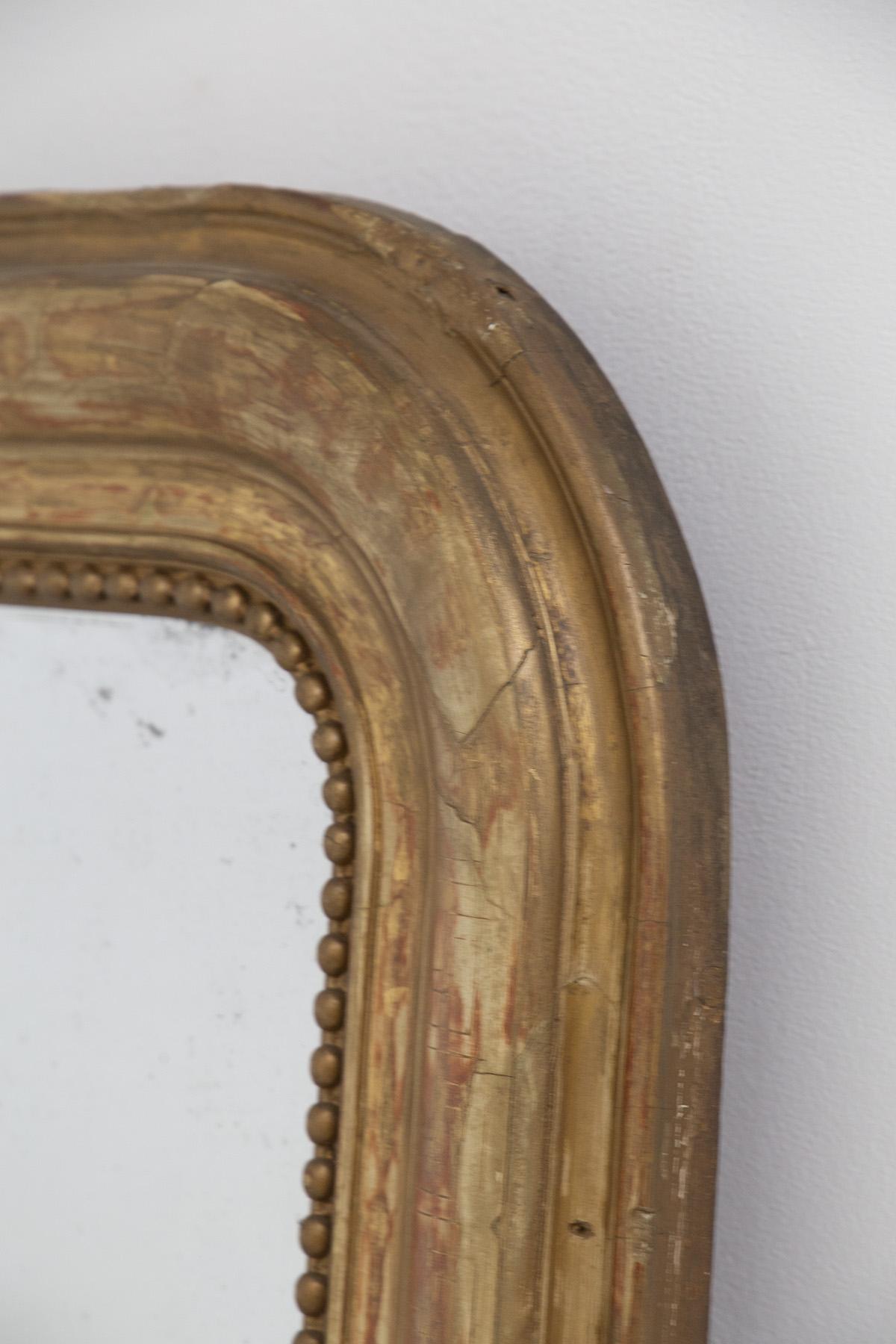 Antique Italian Wall Mirror in Giltwood 2