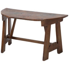 Antique Italian Walnut Console Table, circa 1700s