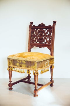 Antique Italian Walnut Renaissance Side Chair