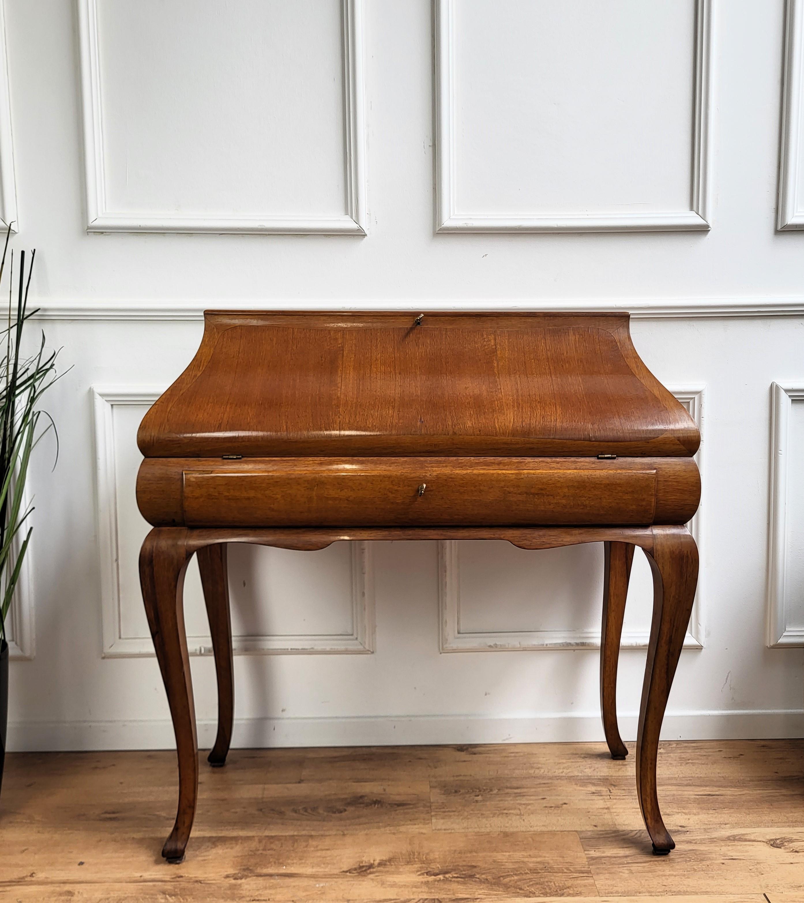 Table Slant Antique Italian Walnut Slant Front Secretary Desk Writing Table For ...
